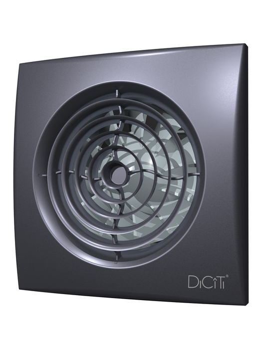 Вытяжка для ванной диаметр 100 мм DiCiTi AURA 4C dark gray metal