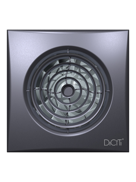 Вытяжка для ванной диаметр 100 мм DiCiTi AURA 4C dark gray metal