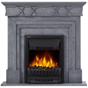 Электрокамин с классическим очагом 2D Electrolux EFP/P-1020LS с порталом Firelight Antico Classic серый