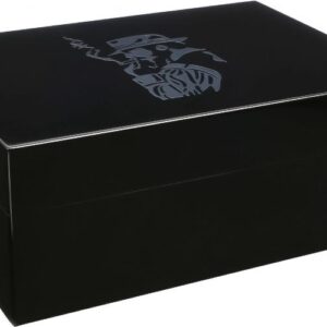 Настольный хьюмидор Gentili Fumatore Argento на 50 сигар, Черный лак SV50-Black-Smoker-Silver