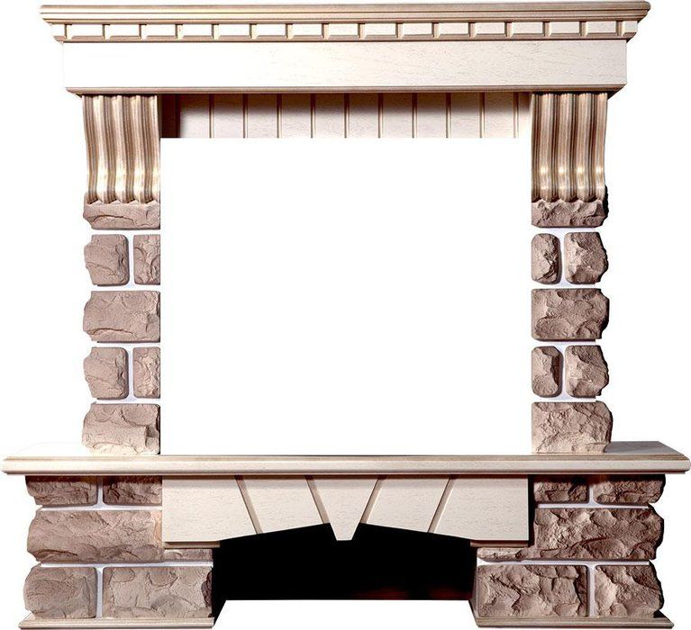 Электрокамин с широким очагом 3D Real-Flame Attica 25,5/26 WT-F612 с очагом 3D CASSETTE 630 Black Panel