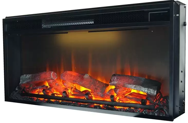 Электрокамин с широким очагом 3D Real-Flame Attica 25,5/26 WT-F612 с очагом 3D CASSETTE 630 Black Panel