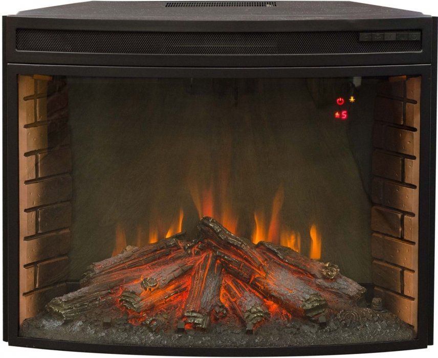 Электрокамин с широким очагом 2D Real-Flame Country 25/25,5 WT с очагом Sparta 25,5 LED