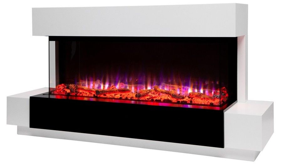 Линейный электрокамин Real-Flame Houston 50 WT-P551 с очагом Onyx 50