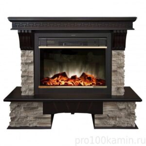 Электрокамин с широким очагом 2D Real-Flame Rockland 26/HL АО-217 с очагом MOONBLAZE DELUXE BL