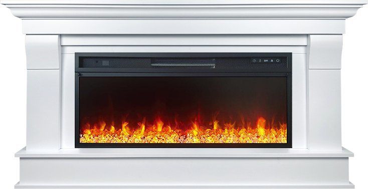 Линейный электрокамин Real-Flame ISLANDIA CST1000 WT-511 с очагом 3D CASSETTE 1000