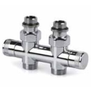 Двухтрубный узел нижнего подключения Royal Thermo ручной регулировки, хром1/2x3/4 E