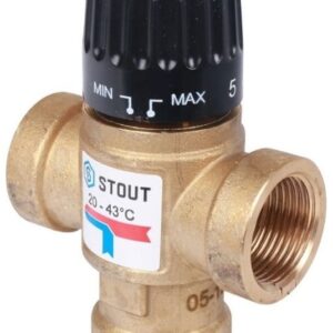 Смесительный клапан STOUT 3/4 ВР 20-43°С KV 1,6 м3/ч