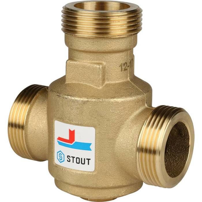 Смесительный клапан STOUT 1 1/4 НР 30-65°С KV 3,5
