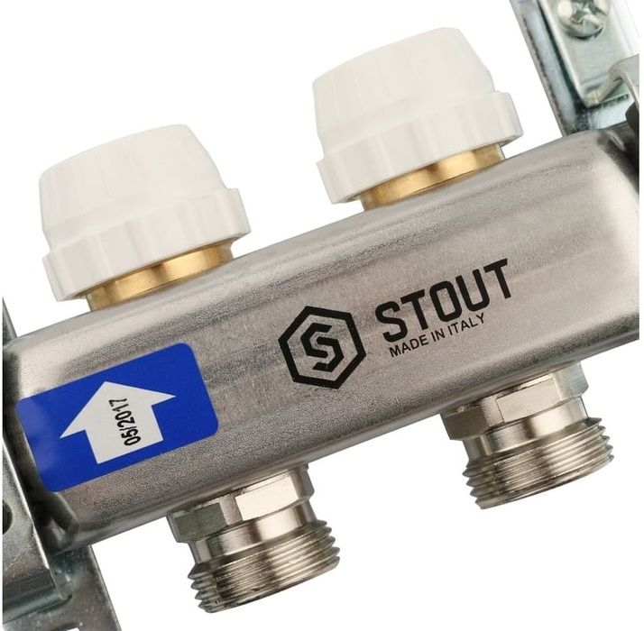 Коллектор с запорными клапанами STOUT SMS 0922 000002