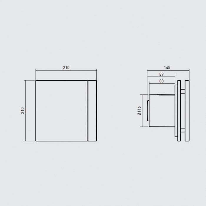 Вытяжка для ванной диаметр 120 мм Soler & Palau SILENT-200 CZ CHAMPAGNE DESIGN-4C