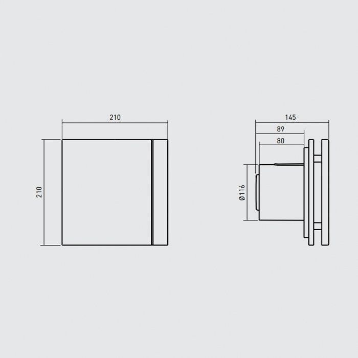 Вытяжка для ванной диаметр 120 мм Soler & Palau SILENT-200 CZ CHAMPAGNE DESIGN-4C