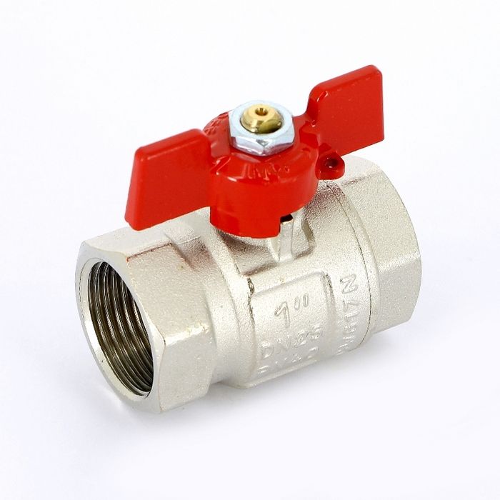 Шаровый кран Oventrop Optibal, DN-15, 1/2", ВВ, PN, бар-16, ручка-бабочка