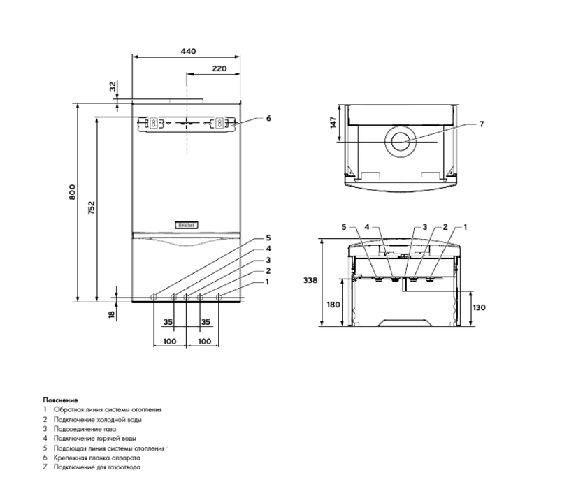 Настенный газовый котел Vaillant VU 280/5-5 atmoTEC plus