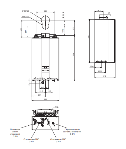 Настенный газовый котел Wolf FGB-28