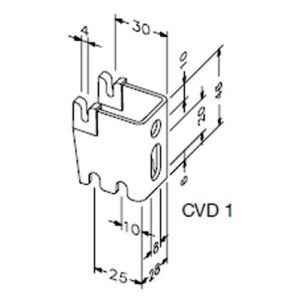 Настенная консоль Zehnder CVD 1 25/30 mm RAL 9016