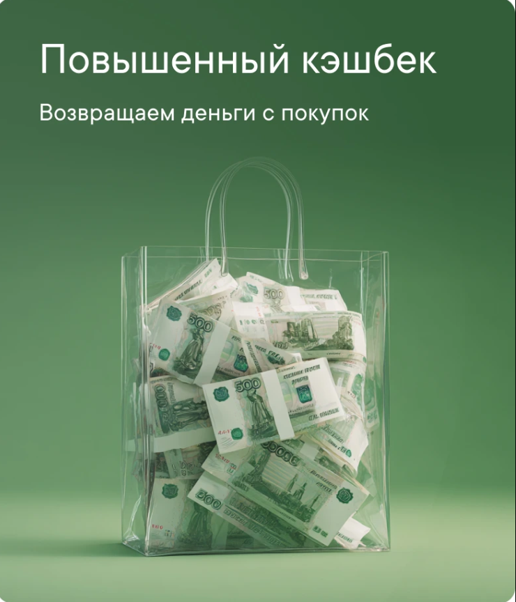 Кэшбек до 10% на покупки