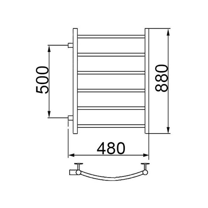 Ника ARC ЛД 80/40 бок. подкл. 50 см